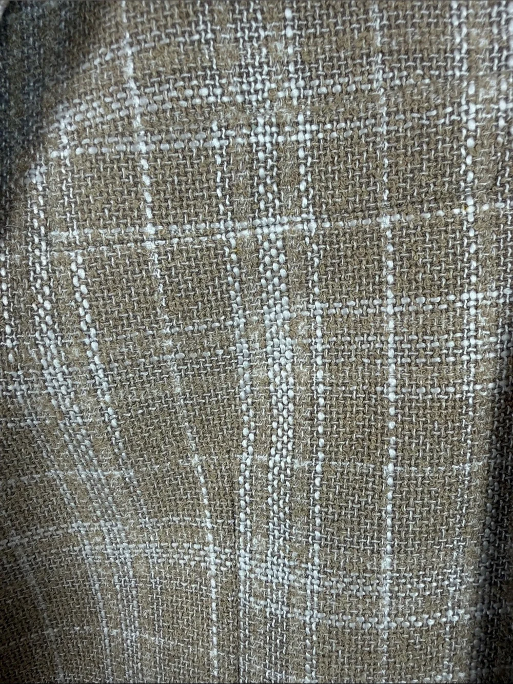 Mattarazi Uomo Men's Beige Plaid Sport Coat - Classic Windowpane Blazer